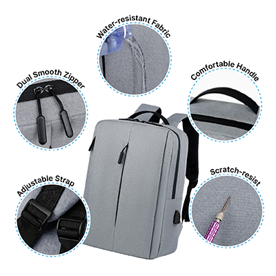 15.6" WAYU Laptop Backpack with External USB Port 04